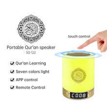 Load image into Gallery viewer, Touch Lamp Azan Quran Speaker with Digital Clock Display
