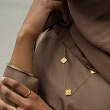 Load image into Gallery viewer, Four Leaf Clover Tawakkul, Sabr &amp; Shukr Necklace
