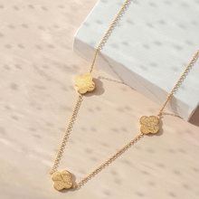 Load image into Gallery viewer, Four Leaf Clover Tawakkul, Sabr &amp; Shukr Necklace
