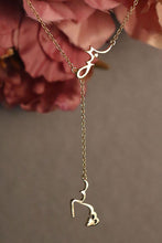 Load image into Gallery viewer, Sabr, Shukr Drop Necklace
