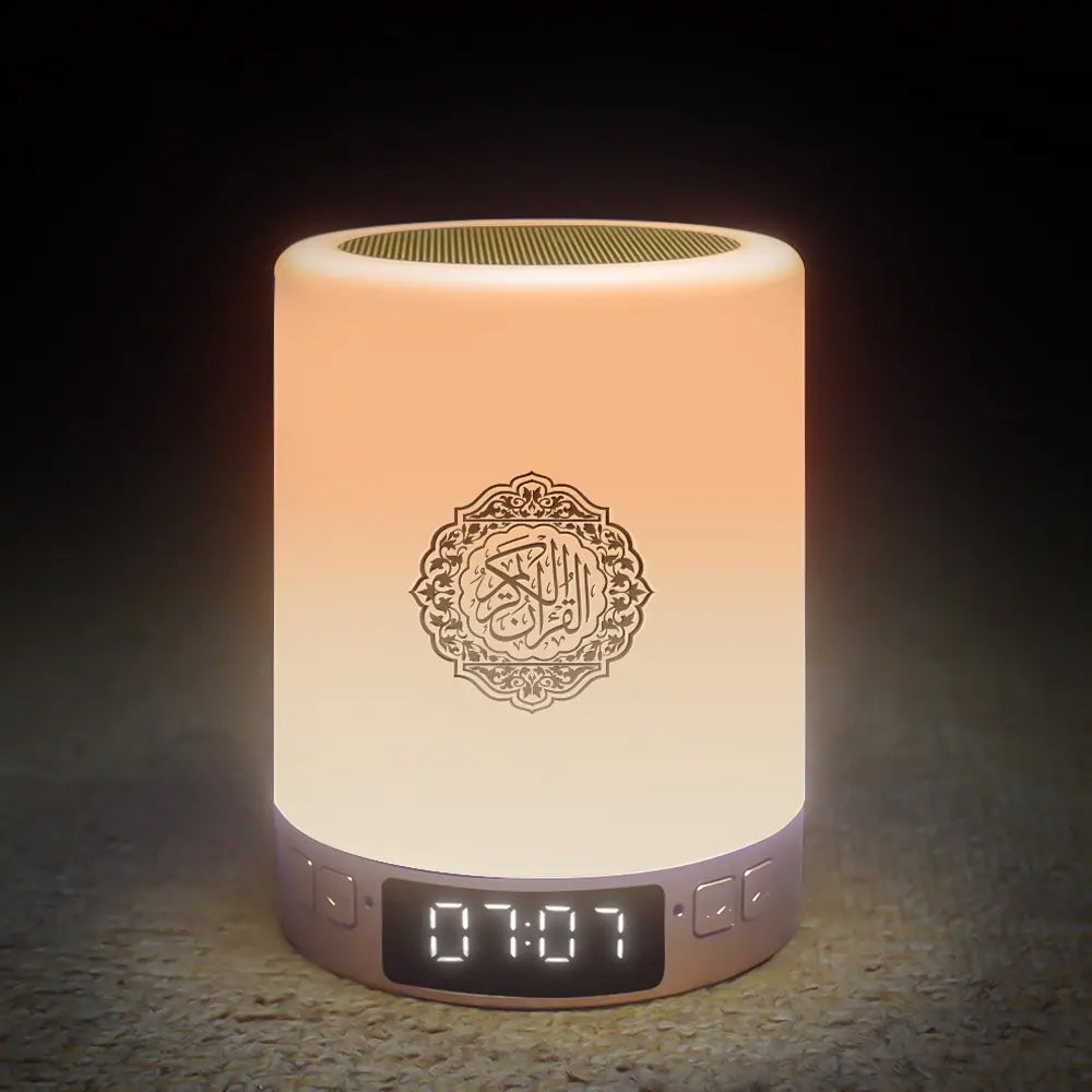 Touch Lamp Azan Quran Speaker with Digital Clock Display