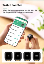 Load image into Gallery viewer, Smart Tasbih Zikr Ring with Digital Azan and Alarm Clock
