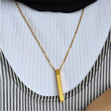 Load image into Gallery viewer, Divine Ayatul Kursi 3D Bar Pendant Necklace
