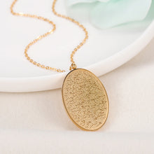 Load image into Gallery viewer, Divine Ayatul Qursi Oval Pendant Necklace
