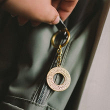 Load image into Gallery viewer, 18K Plated Stainless Steel Bismillah Hollow Pendant Keychain
