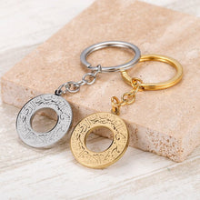 Load image into Gallery viewer, 18K Plated Stainless Steel Bismillah Hollow Pendant Keychain
